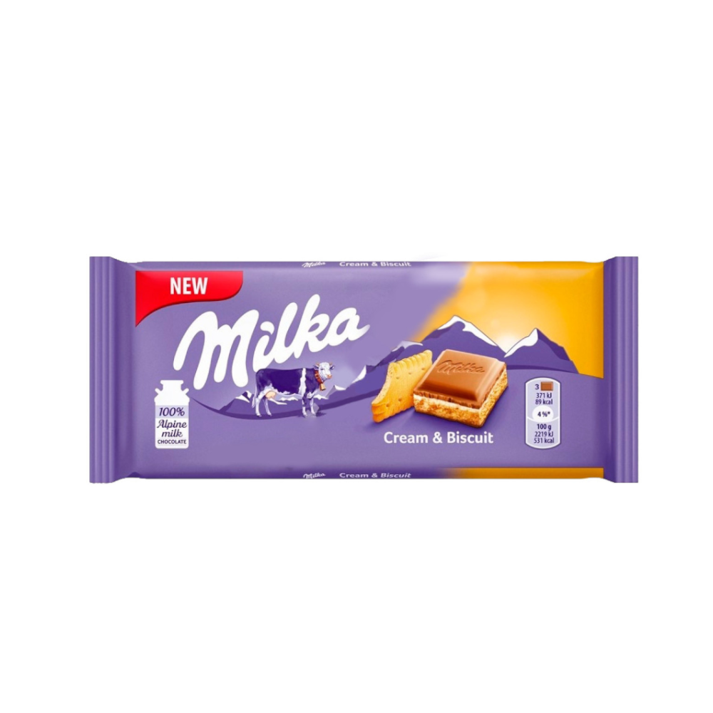 Шоколад Milka Cream & Biscuit 100 г